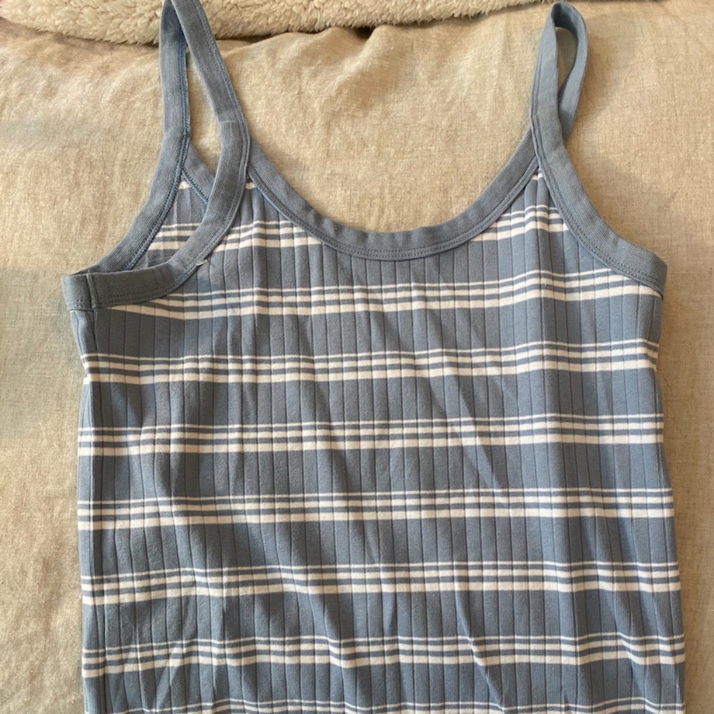 Aerie Blue & White Tank top NWOT